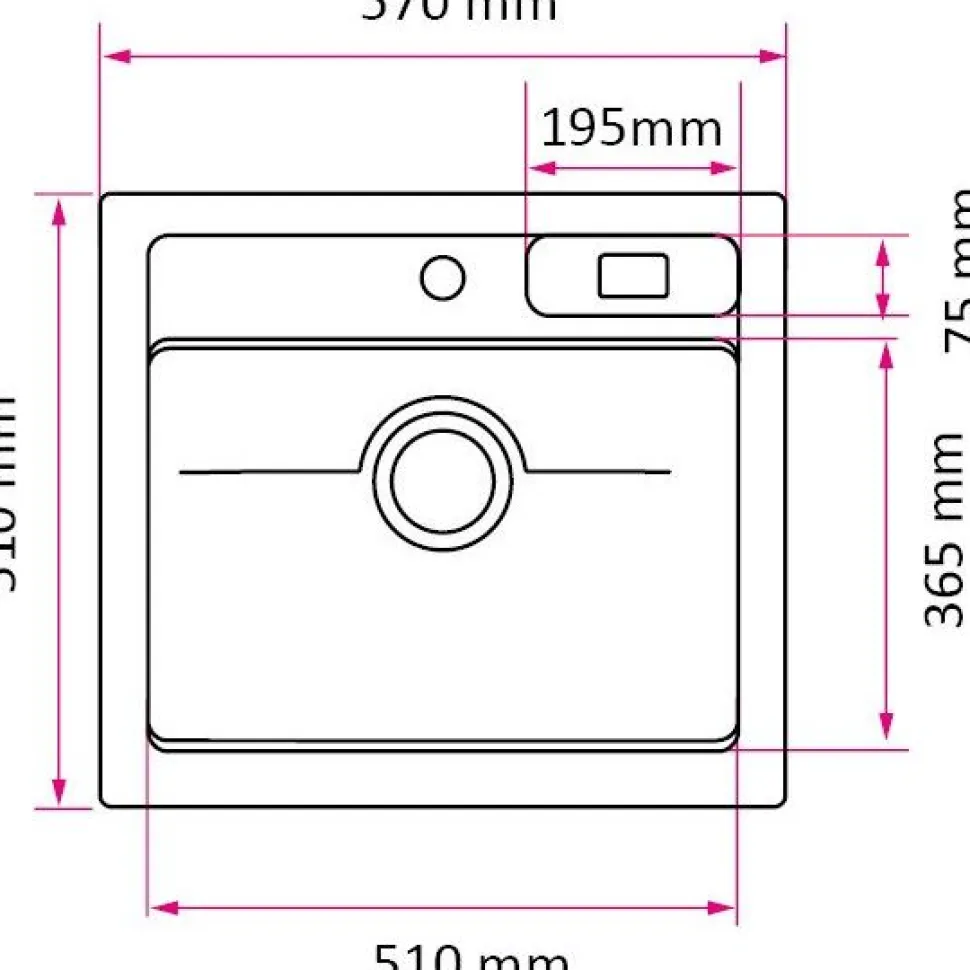 Keittiöallas Stala Combo CEG51-57B 570x510 mm komposiitti musta