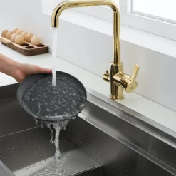 Keittiöhana Bathlife Atlant pesukoneventtiilillä kulta