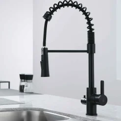 Keittiöhana Bathlife Hav APK-liitäntä ja ulosvedettävä juoksuputki mattamusta