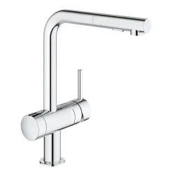 Keittiöhana Grohe Minta, APK-liitäntä, ulosvedettävä juoksuputki, kromi