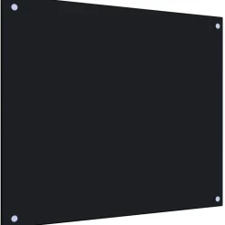 Keittiön roiskesuoja musta 70x60 cm karkaistu lasi