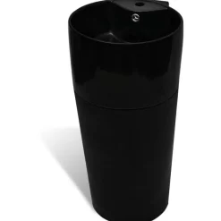 Keraaminen Seisova Kylpyhuoneen Pesuallas Hanareiällä Pyöreä