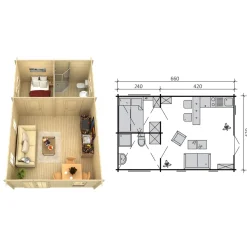 Kesämökki Skan Holz Bern 4, 27.7m²
