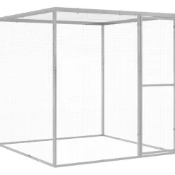 Kissahäkki 1,5x1,5x1,5 m galvanoitu teräs