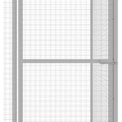 Kissahäkki 1,5x1,5x1,5 m galvanoitu teräs