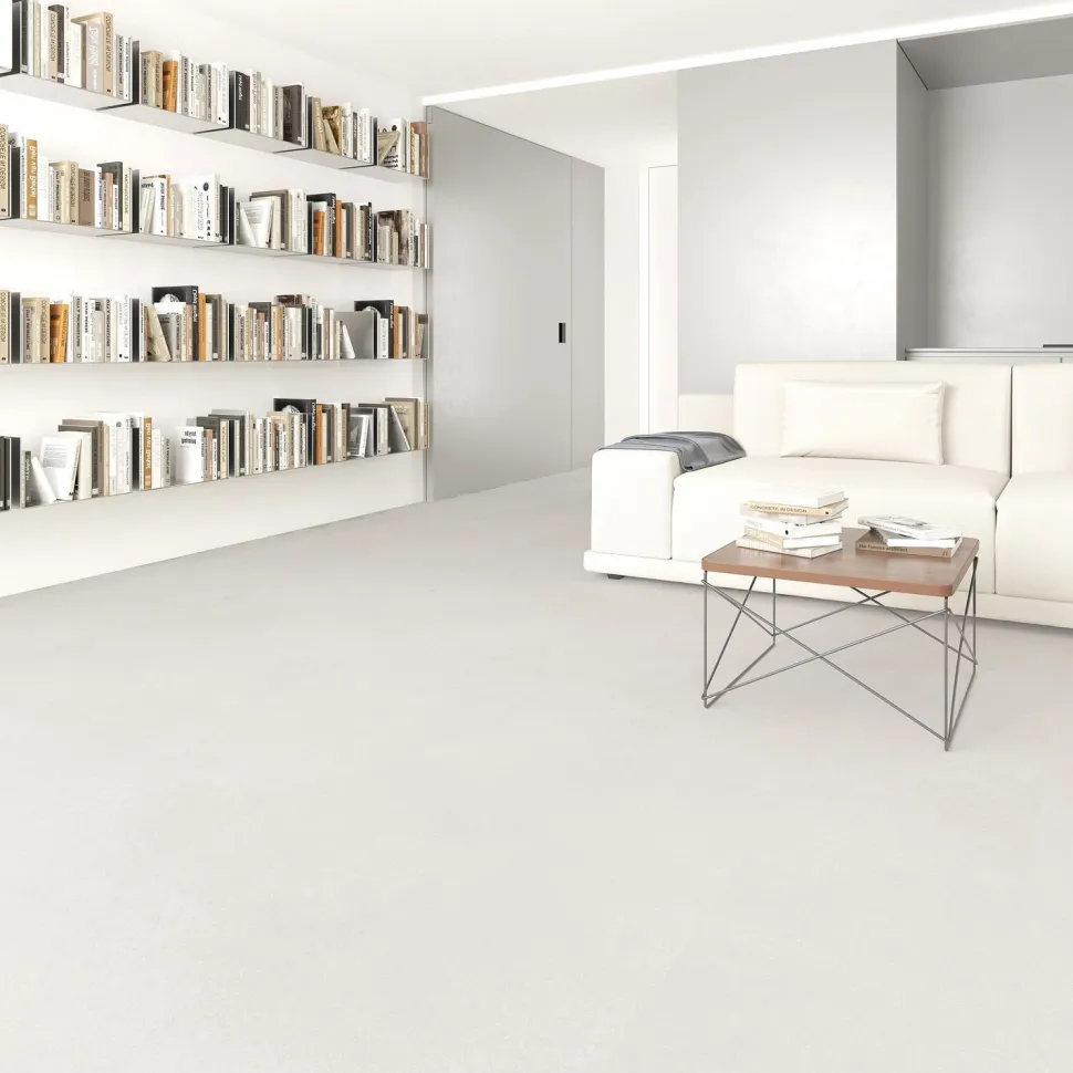 Kivikomposiittivinyylilaatta DomusFlooring Iku-Turson kuukivi, integroitu askeläänieriste