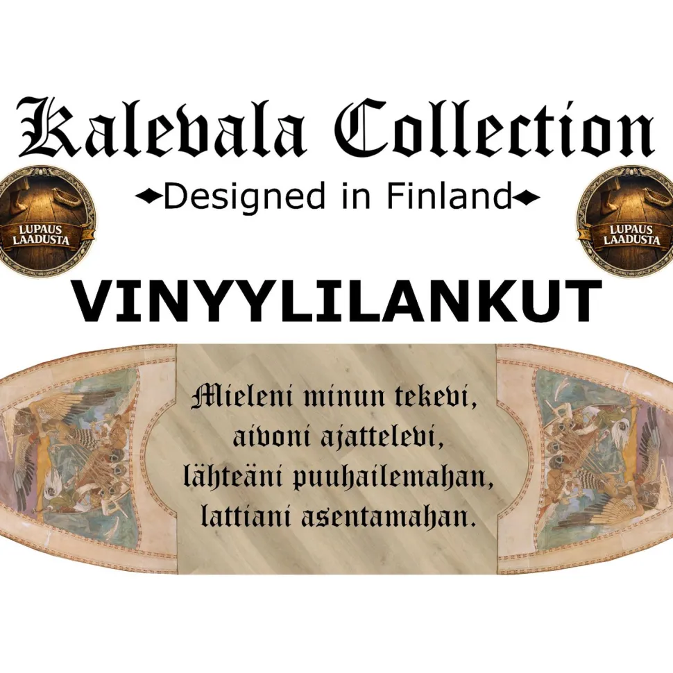 Kivikomposiittivinyylilaatta DomusFlooring Iku-Turson kuukivi, integroitu askeläänieriste