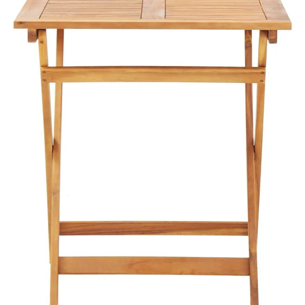 Kokoontaitettava puutarhapöytä 70x70x75 cm akaasiapuu