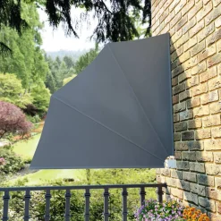 Kokoontaittuva parvekkeen sivumarkiisi harmaa 140x140 cm