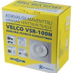 Korvausilmaventtiili Terveysilma Velco VSR-100N valkoinen
