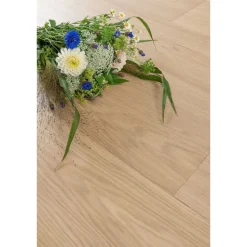 Kovetettu puulattia Bjelin Tammi Loshult 3.0 Misty White, mattalakattu, eri kokoja