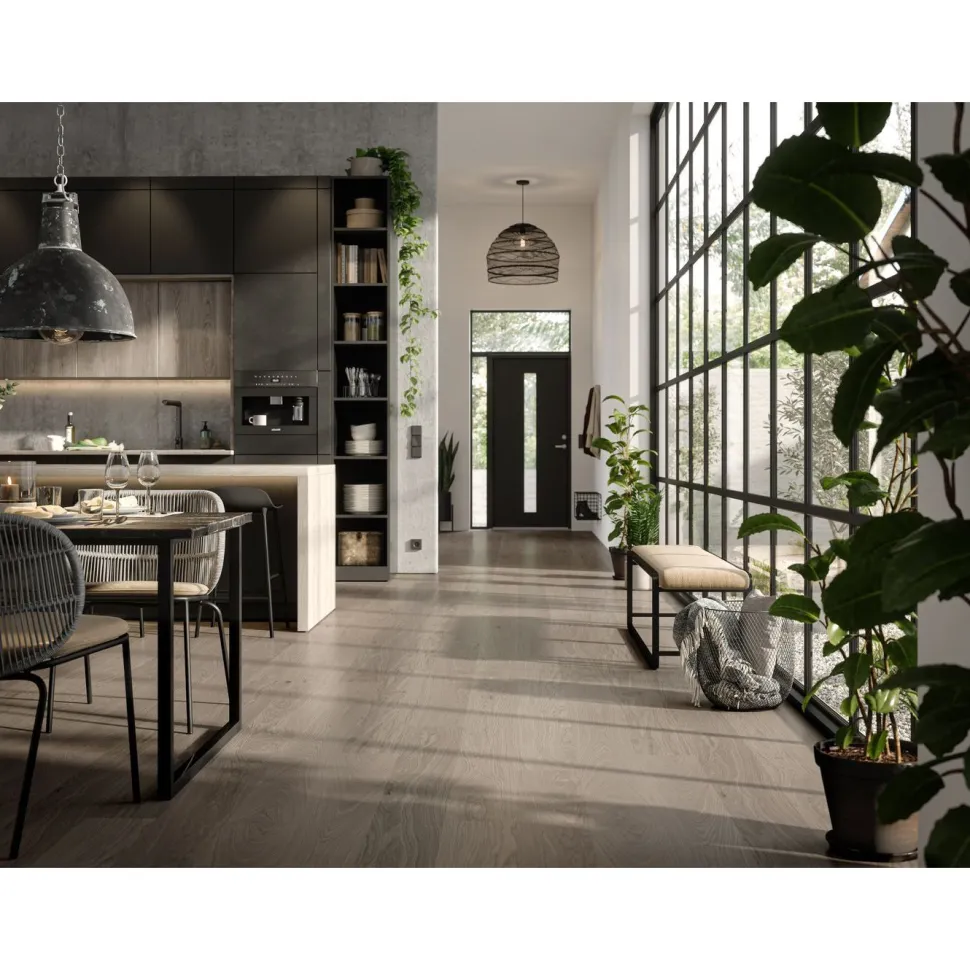 Kovetettu puulattia Bjelin Tammi Bonnarp 3.0 Earth Grey, harjattu, mattalakattu, eri kokoja