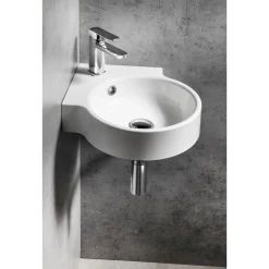 Kulma-allas Interia Kaori 380x380 mm, valkoinen