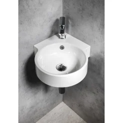 Kulma-allas Interia Kaori 380x380 mm, valkoinen