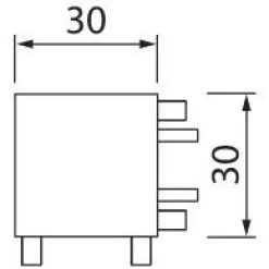 Kulmaliitin Airam Linear LED -valaisimille oikea