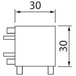 Kulmaliitin Airam Linear LED -valaisimille vasen