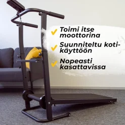 Kävely-/juoksumatto React musta