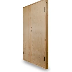 Kylmävaraston pariovi Jabo Ljusdal 130x190cm, käsittelemätön urajyrsitty vaneri