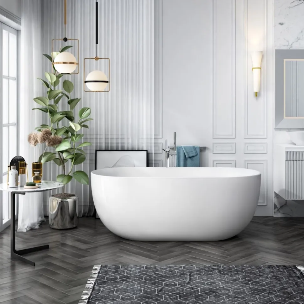 Kylpyamme Bathlife Soft 1600x750 mm valkoinen