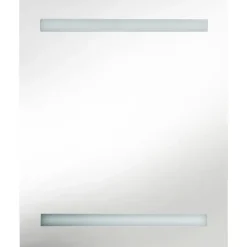 Kylpyhuoneen LED-Peilikaappi kiiltävä valkoinen 50x14x60 cm (26486)