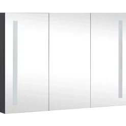 Kylpyhuoneen LED-peilikaappi, 89x14x62cm