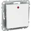 6/1-kytkin Exxct LED-indikoinnilla UKJ valkoinen