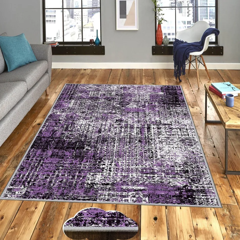 Käytävämatto Linento EXFAB285, 80x200cm, violetti