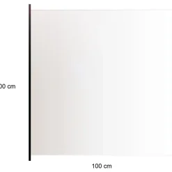 Lasikaidepaneeli Hortus alumiinitolpille 100x100cm kirkas lasi