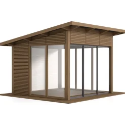 Lasipaviljonki pulpettikatolla 3x3m