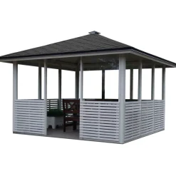 Lasipaviljonki 3x3m aumakatolla