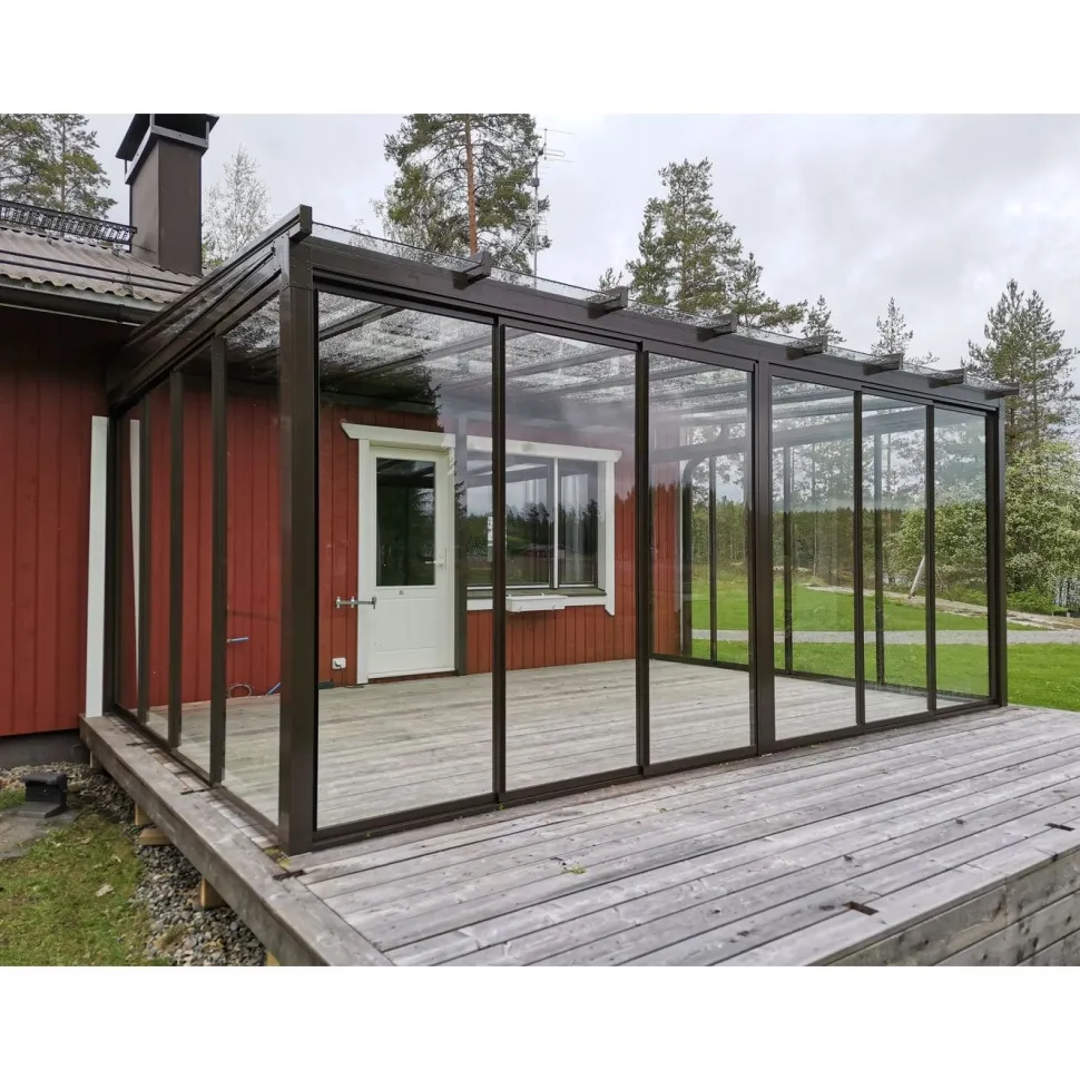 Lasiterassi Maakunnan Lasi 4x2,5 4000x2500 mm eri värejä