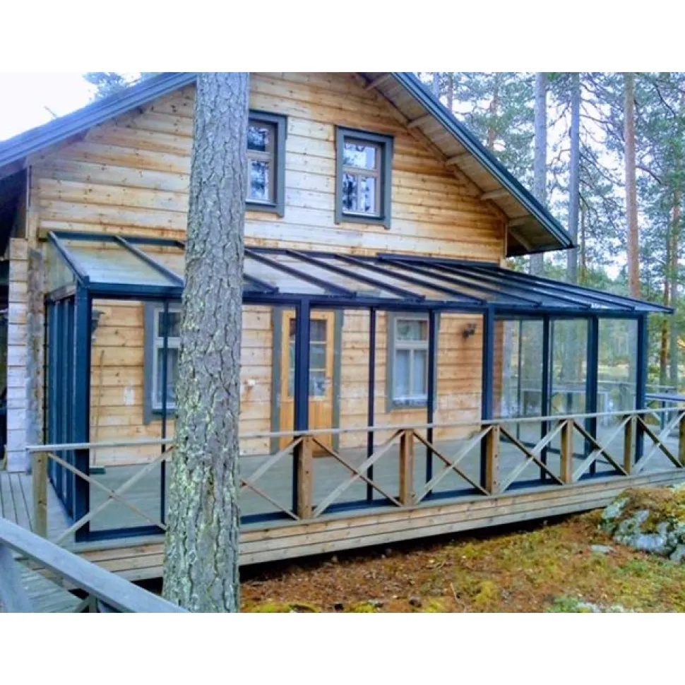 Lasiterassi Maakunnan Lasi 4x2,5 4000x2500 mm eri värejä