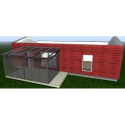 Lasiterassi Maakunnan Lasi 4x2,5 4000x2500 mm eri värejä