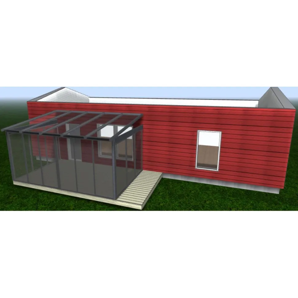 Lasiterassi Maakunnan Lasi 4x2,5 4000x2500 mm eri värejä