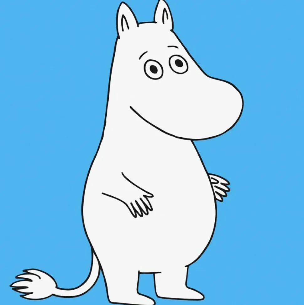 Lastenhuoneen tapetti Sandudd Moomin 5181-1, 0,53x11,2m, sininen, non-woven