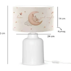 Lastenhuoneen pöytävalaisin Linento Lighting 241440 valkoinen