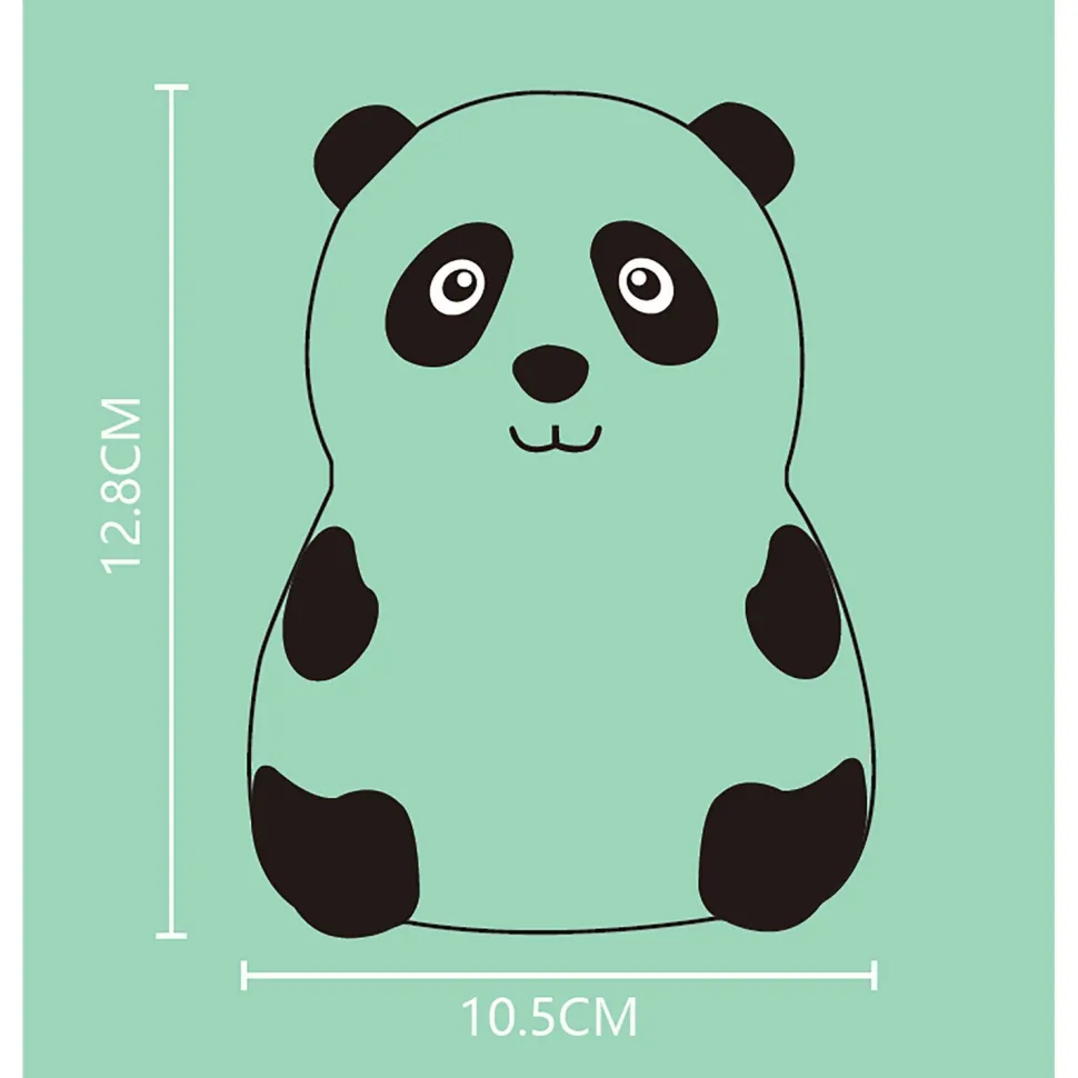 Lasten pöytävalaisin FocusLight Panda RGB ladattava valkoinen