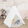 Lasten tiipiiteltta + laukku peachskin valkoinen 120x120x150cm