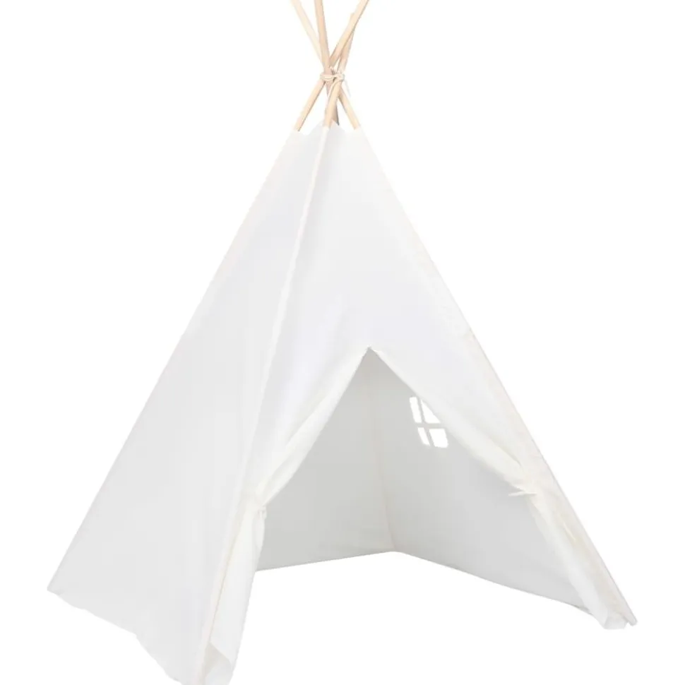 Lasten tiipiiteltta + laukku peachskin valkoinen 120x120x150cm