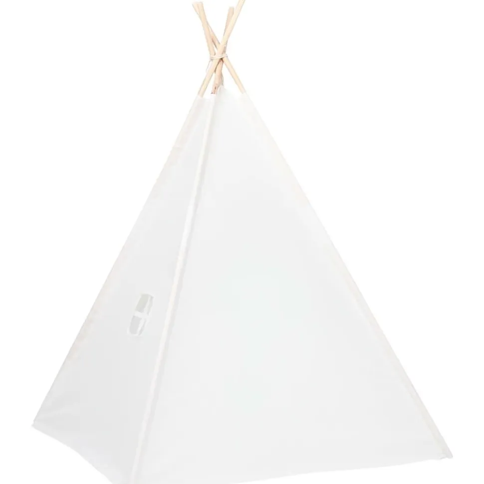 Lasten tiipiiteltta + laukku peachskin valkoinen 120x120x150cm