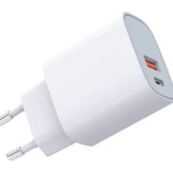 Latauspistoke Airam 2-osainen 20W USB-A+USB-C IP20, pikalataus