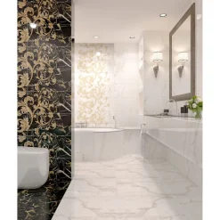 Lattialaatta GoldenTile Saint-Laurent 60x60 cm musta