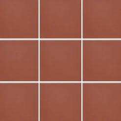 Lattialaatta Pukkila Natura tiilenpunainen matta tasapintainen 96x96 mm lasikuituverkossa