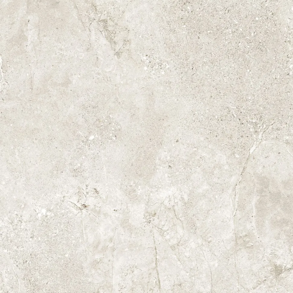 Lattialaatta Pukkila Stone Age White, 59.2x59.2cm, matta