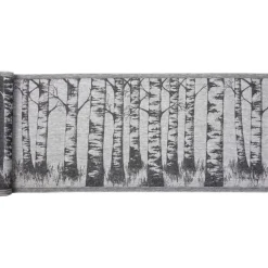 Laudeliina Jokipiin Pellava Koivikko 45x160 cm valkoinen/musta