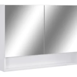 Led kylpyhuoneen peilikaappi valkoinen 80x15x60 cm mdf