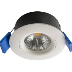LED-alasvalo Airam Compact, Ø80x39mm, IP44/IP20, 5W/840, himmennettävä, suunnattava, valkoinen