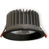 LED-alasvalo Ensto OPUS OPU45LBL IP65 4500 lm 840 musta karkaistulla lasikuvulla ulkokäyttöön