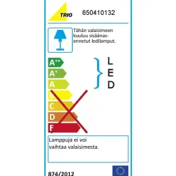 LED-alasvalo Trio Pamir 85x54x85 mm IP23 mattamusta