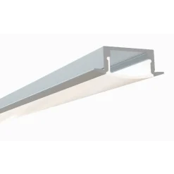 LED-asennuslista FTLIGHT Embed läpikuultava kansi 2000x23/17x8mm alumiini